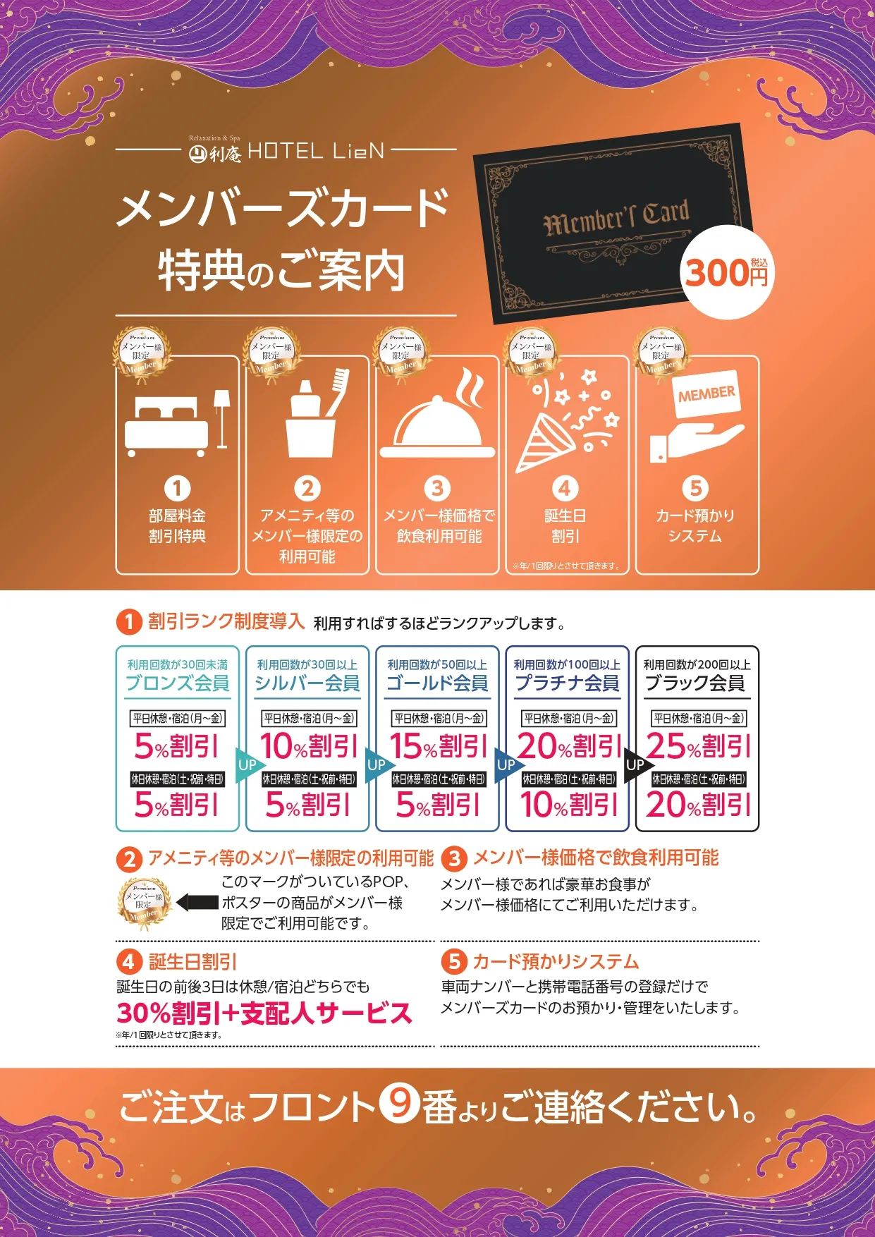 メンバー特典の詳細